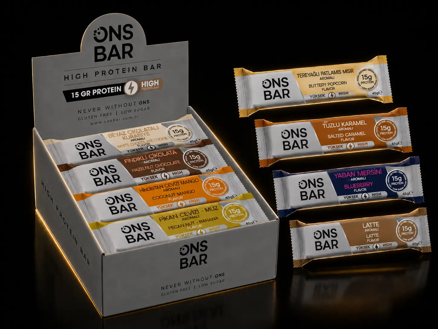 ONS Bar karışık protein bar kutusu