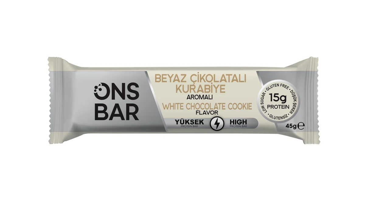 Beyaz Çikolatalı Kurabiye ONSBAR Protein Bar